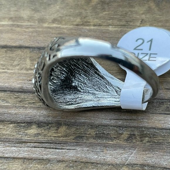 Fashion Ring Crystals Accent Unisex Fashion Turkish Style Jewelry Rings Size 11 - Picture 8 of 12